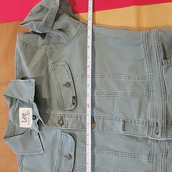 Lee Vintage modern green utility /jumpsuit size M, Green Denim - Picture 15 of 16